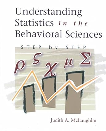 Understanding Statistics in the Behavioral Sciences by Judith A. McLaughlin