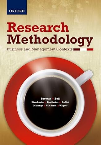 Research Methodology: Business and Management Contexts by Prof Alan Bryman (Author), & 7 more