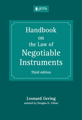 Handbook on the Law of Negotiable Instruments by Gering, L and  Tobias, Dv