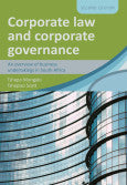 CORPORATE LAW AND CORPORATE GOVERNANCE by Mongalo T, Scott T SECOND EDITION