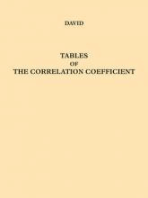 Tables of the Ordinates and Probability Integral of the Distribution of the Correlation Coefficient in Small Samples by David, F. N.