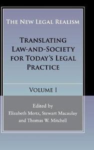 The New Legal Realism: Volume 1 by Mertz, Elizabeth