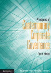 Principles of Contemporary Corporate Governance by Plessis, Jean Jacques du